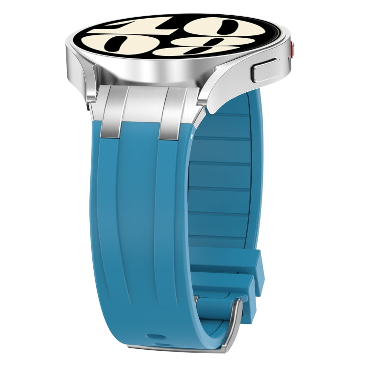 For Amazfit Pop Pro 20mm Quick Release Silver Buckle Royal Silicone Watch Band(Sea Blue) - free shipping - PMC TechLife - Order now!