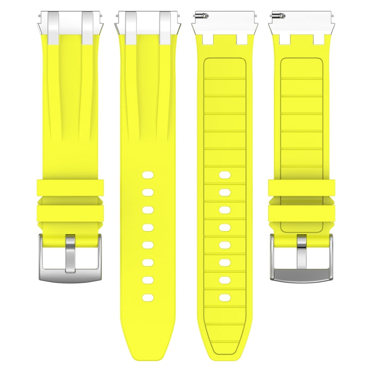 For Amazfit Pop Pro 20mm Quick Release Silver Buckle Royal Silicone Watch Band(Vital Yellow) - free shipping - PMC TechLife - Order now!