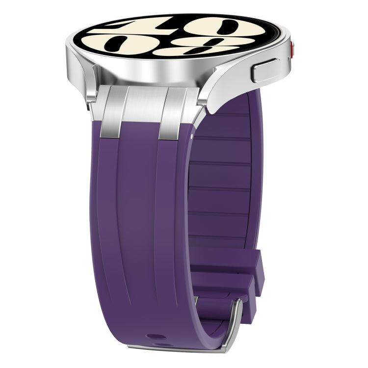 For Amazfit Pop Pro 20mm Quick Release Silver Buckle Royal Silicone Watch Band(Purple) - free shipping - PMC TechLife - Order now!