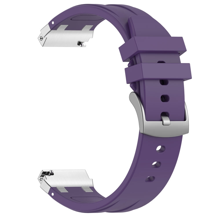 For Amazfit Pop Pro 20mm Quick Release Silver Buckle Royal Silicone Watch Band(Purple) - free shipping - PMC TechLife - Order now!