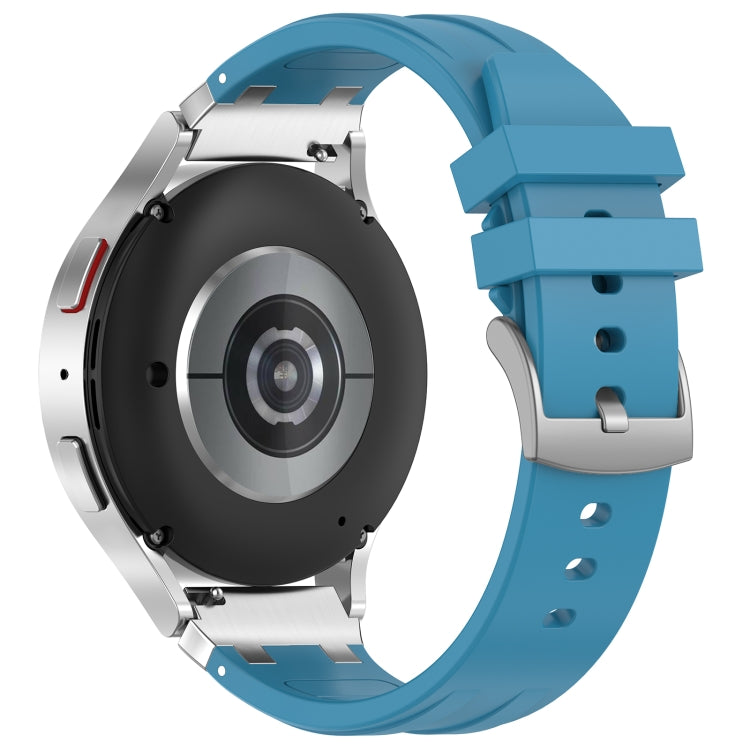 For Amazfit Pop 20mm Quick Release Silver Buckle Royal Silicone Watch Band(Sea Blue) - free shipping - PMC TechLife - Order now!