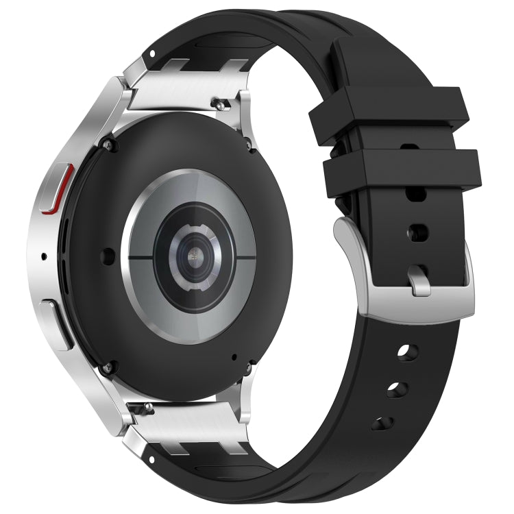 For Amazfit Pop 20mm Quick Release Silver Buckle Royal Silicone Watch Band(Black) - free shipping - PMC TechLife - Order now!