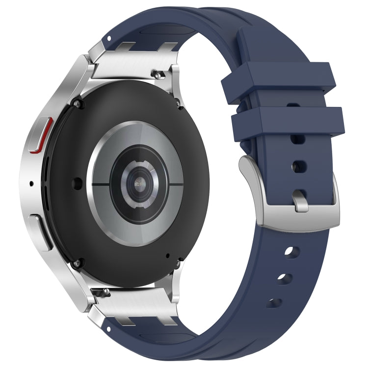 For Amazfit GTS 2 20mm Quick Release Silver Buckle Royal Silicone Watch Band(Navy Blue) - free shipping - PMC TechLife - Order now!