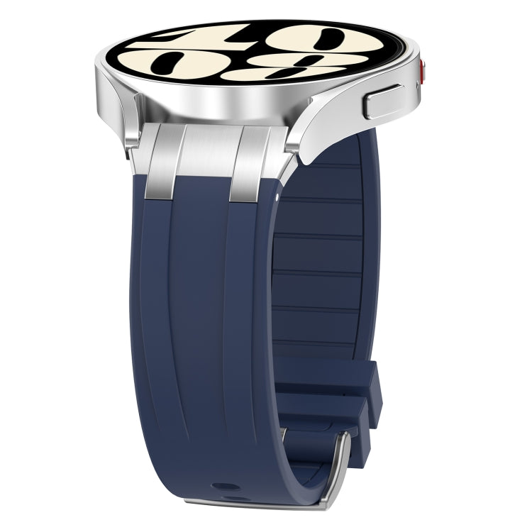 For Amazfit Bip S 20mm Quick Release Silver Buckle Royal Silicone Watch Band(Navy Blue) - free shipping - PMC TechLife - Order now!
