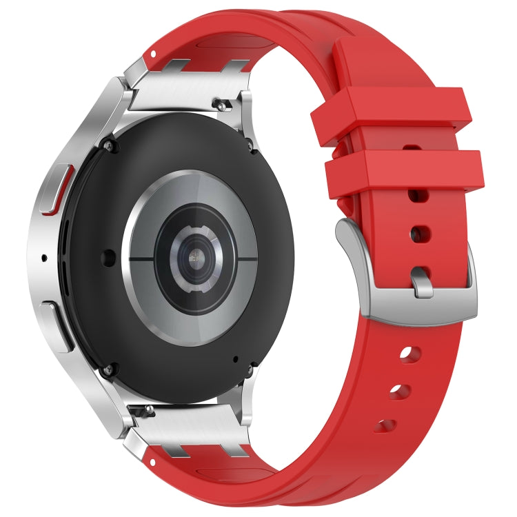 For Amazfit Bip S 20mm Quick Release Silver Buckle Royal Silicone Watch Band(Red) - free shipping - PMC TechLife - Order now!