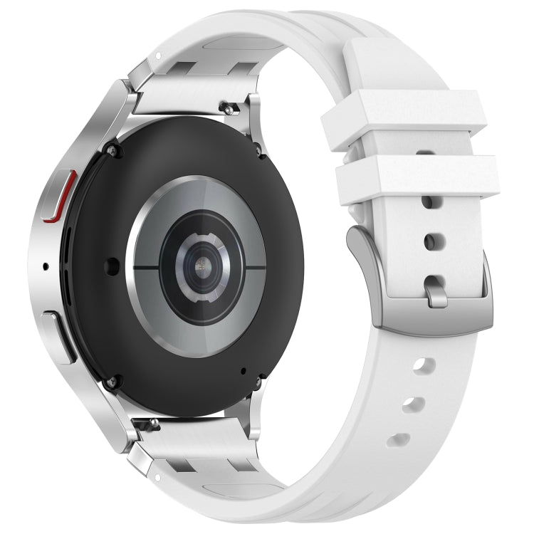 For Honor Watch ES 20mm Quick Release Silver Buckle Royal Silicone Watch Band(White) - free shipping - PMC TechLife - Order now!