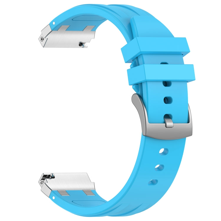 For Honor Watch ES 20mm Quick Release Silver Buckle Royal Silicone Watch Band(Sky Blue) - free shipping - PMC TechLife - Order now!