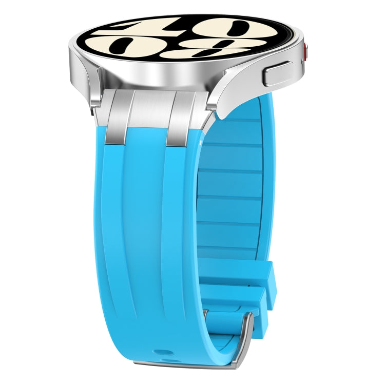 For Honor Magic Watch 2 42mm 20mm Quick Release Silver Buckle Royal Silicone Watch Band(Sky Blue) - free shipping - PMC TechLife - Order now!