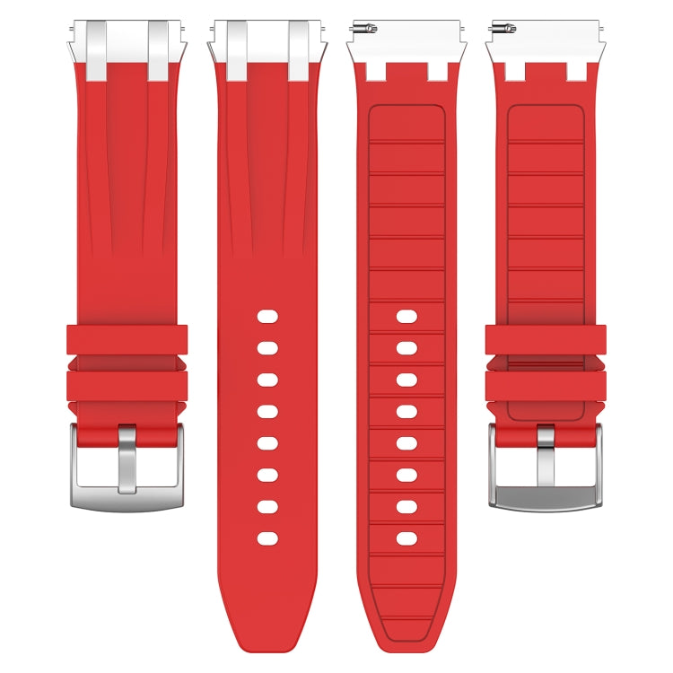 For Honor Magic Watch 22mm Quick Release Silver Buckle Royal Silicone Watch Band(Red) - free shipping - PMC TechLife - Order now!