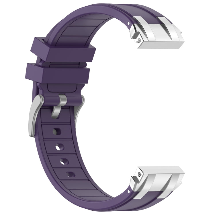 For Honor Magic Watch 22mm Quick Release Silver Buckle Royal Silicone Watch Band(Purple) - free shipping - PMC TechLife - Order now!