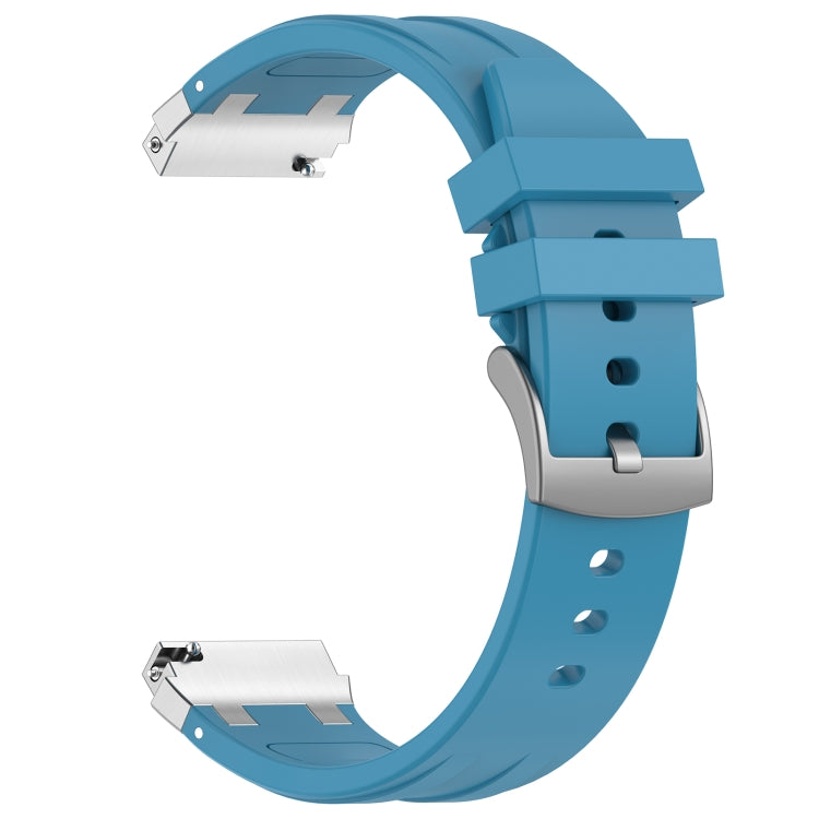 For Garmin Forerunner 265 22mm Quick Release Silver Buckle Royal Silicone Watch Band(Sea Blue) - free shipping - PMC TechLife - Order now!