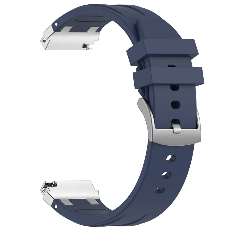 For Garmin Forerunner 255 22mm Quick Release Silver Buckle Royal Silicone Watch Band(Navy Blue) - free shipping - PMC TechLife - Order now!