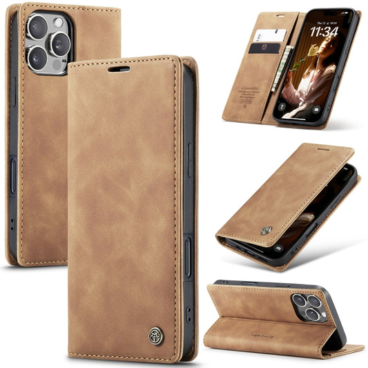 For iPhone 16 Pro Max CaseMe 013 Multifunctional Horizontal Flip Leather Phone Case(Brown) - iPhone 16 Pro Max Cases by CaseMe | Online Shopping South Africa | PMC Jewellery | Buy Now Pay Later Mobicred