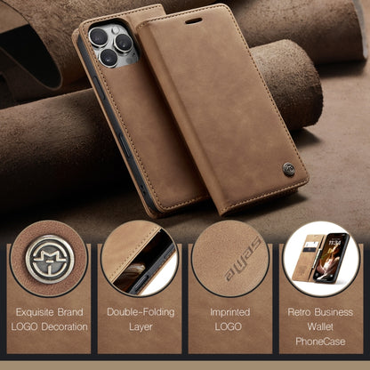 For iPhone 16 Pro Max CaseMe 013 Multifunctional Horizontal Flip Leather Phone Case(Brown) - iPhone 16 Pro Max Cases by CaseMe | Online Shopping South Africa | PMC Jewellery | Buy Now Pay Later Mobicred