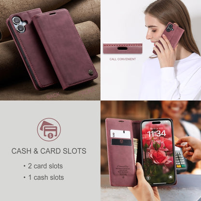 For iPhone 16 CaseMe 013 Multifunctional Horizontal Flip Leather Phone Case(Red) - iPhone 16 Cases by CaseMe | Online Shopping South Africa | PMC Jewellery | Buy Now Pay Later Mobicred