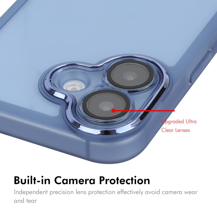 For iPhone 16 ENKAY Hat-Prince Translucent Matte TPU Phone Case with Lens Film(Purple) - free shipping - PMC Jewellery - Order now!