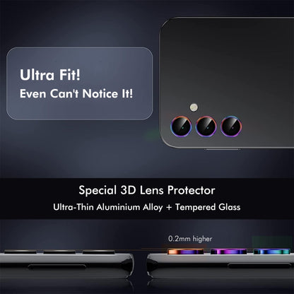 For OPPO Reno12 Global ENKAY Hat-Prince 9H Rear Camera Lens Aluminium Alloy Tempered Glass Film(Light Purple) - Reno12 Tempered Glass by ENKAY | Online Shopping South Africa | PMC Jewellery | Buy Now Pay Later Mobicred