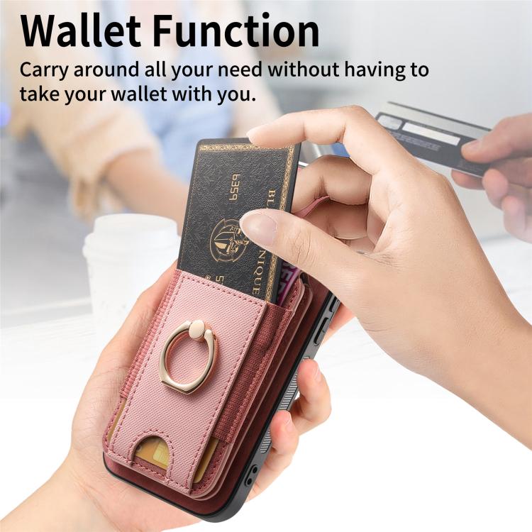 For iPhone 16e Retro Splitable Magnetic Stand Card Bag Leather Phone Case(Pink) - iPhone 16e Cases by PMC TechLife | Online Shopping South Africa | PMC TechLife | Buy Now Pay Later Mobicred