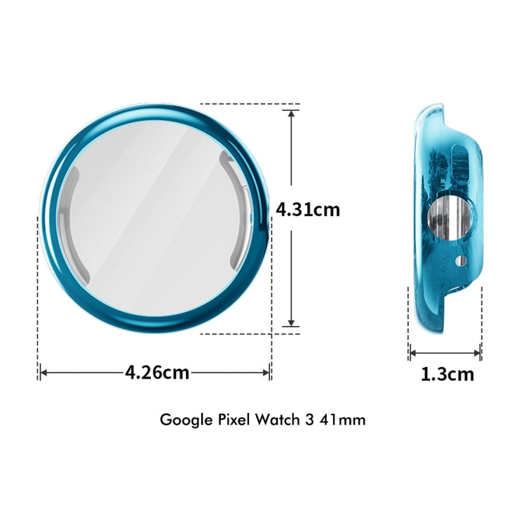 For Google Pixel Watch 3 41mm ENKAY Hat-Prince Full Coverage Electroplated Soft TPU Case with Screen Protection(Pink) - free shipping - PMc TechLife - Order now!