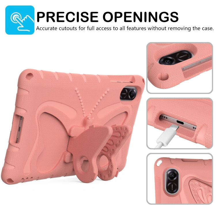 For Honor Pad X9 Butterfly Bracket EVA Shockproof Tablet Case(Pink Orange) - Honor by PMC TechLife | Online Shopping South Africa | PMC TechLife | Buy Now Pay Later Mobicred