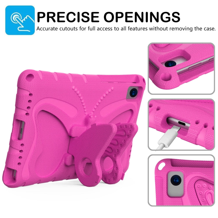 For Huawei MatePad 10.4 Butterfly Bracket EVA Shockproof Tablet Case(Rose Red) - Huawei by PMC TechLife | Online Shopping South Africa | PMC TechLife | Buy Now Pay Later Mobicred