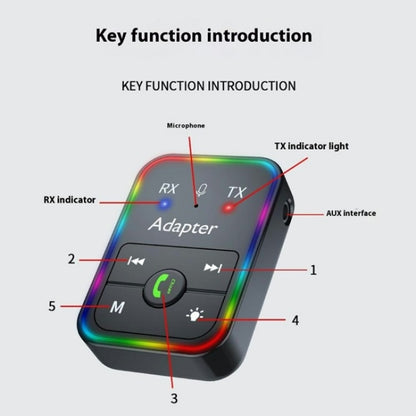 Q9 Support TF Card Playback 2-in-1 Bluetooth 5.3 Wireless Transmitter / Receiver MP3 Player - Bluetooth Car Kits by PMC Jewellery | Online Shopping South Africa | PMC Jewellery | Buy Now Pay Later Mobicred