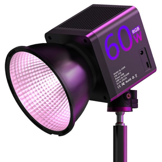 C60R 60W RGB Stage Lamp Professional Video Photography COB Fill Light With 8 Batteries, Plug:UK Plug - Selfie Light by PMC Jewellery | Online Shopping South Africa | PMC Jewellery | Buy Now Pay Later Mobicred