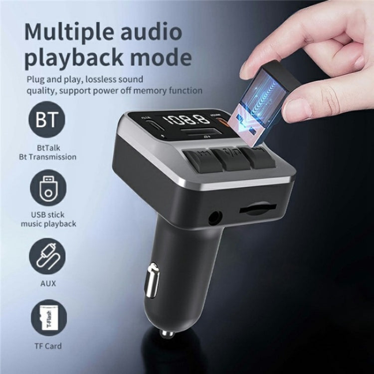 C65 Dual Type-C Port PD 30W Fast Charging Adapter Car Bluetooth FM Transmitter - Car Charger by PMC Jewellery | Online Shopping South Africa | PMC Jewellery | Buy Now Pay Later Mobicred