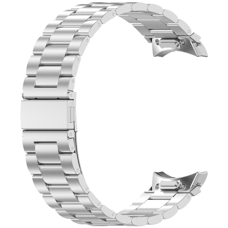 For Samsung Galaxy Watch 6 Classic 43 / 47mm Three Beads Button Quick Release Metal Watch Band(Silver) - free shipping - PMC TechLife - Order now!