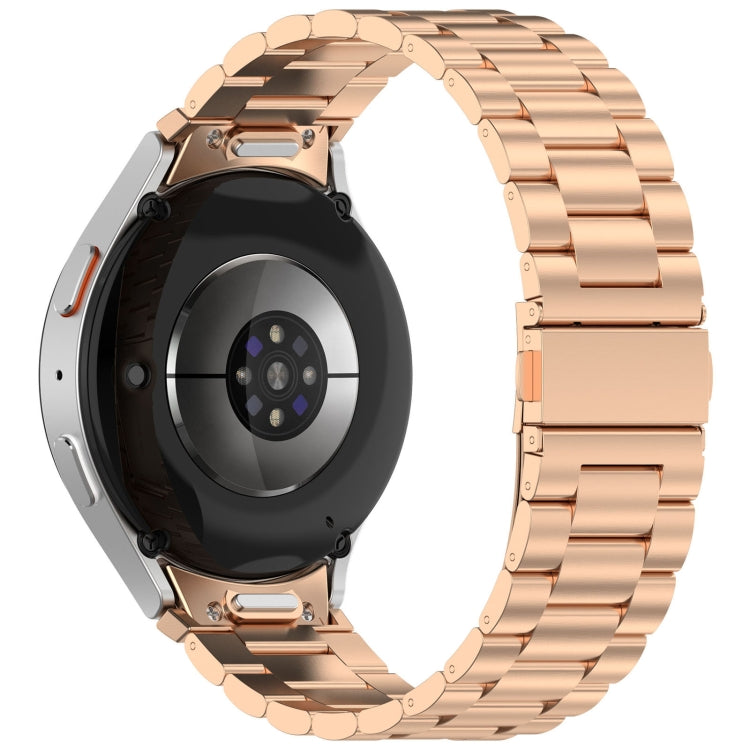 For Samsung Galaxy Watch 5 Pro Three Beads Button Quick Release Metal Watch Band(Rose Gold) - free shipping - PMC TechLife - Order now!