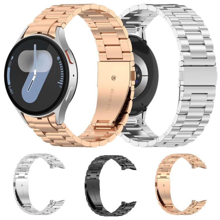 For Samsung Galaxy Watch 4 40 / 44mm Three Beads Button Quick Release Metal Watch Band(Silver) - free shipping - PMC TechLife - Order now!