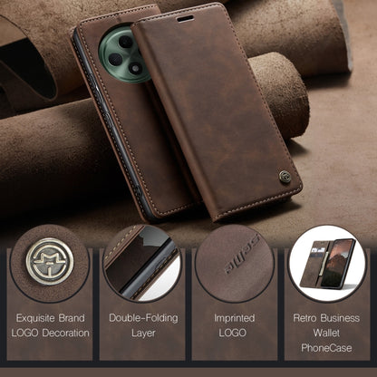 For OPPO Reno12 F /12 FS 5G CaseMe 013 Multifunctional Horizontal Flip Leather Phone Case(Coffee) - Reno12 F Cases by CaseMe | Online Shopping South Africa | PMC Jewellery | Buy Now Pay Later Mobicred