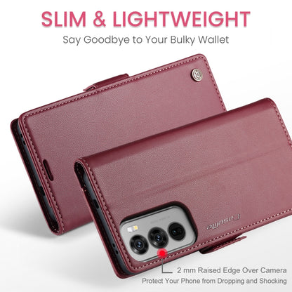 For OPPO Reno12 Pro 5G Global CaseMe 023 Butterfly Buckle Litchi Texture RFID Anti-theft Leather Phone Case(Red) - Reno12 Pro Cases by CaseMe | Online Shopping South Africa | PMC Jewellery | Buy Now Pay Later Mobicred