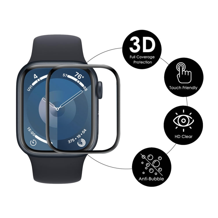 For Apple Watch Series 10 46mm ENKAY Hat-Prince 2 in 1 Solid Color PC Watch Case with Full Coverage PMMA Soft Film(Dark Blue) - free shipping - PMc TechLife - Order now!