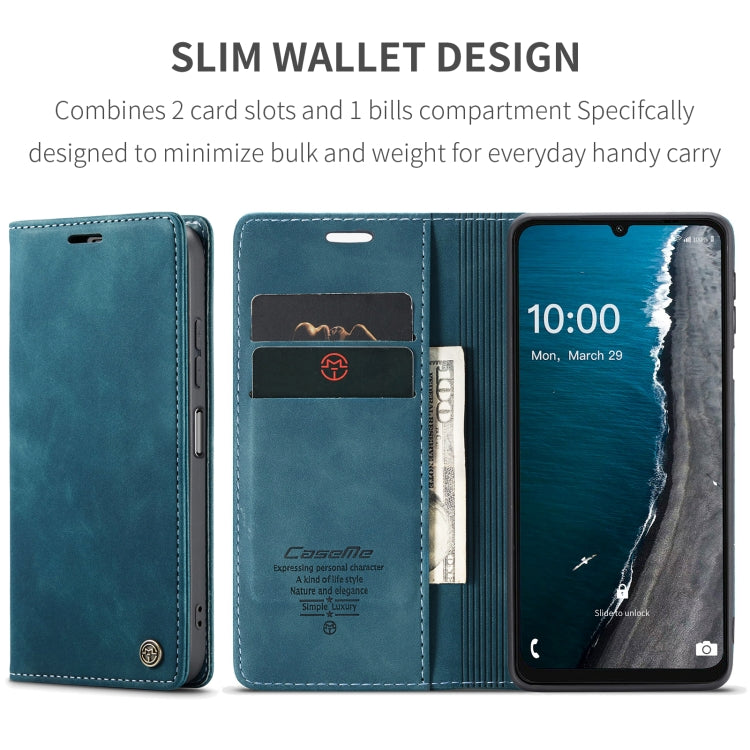 For Samsung Galaxy A06 CaseMe 013 Multifunctional Horizontal Flip Leather Phone Case(Blue) - Galaxy Phone Cases by CaseMe | Online Shopping South Africa | PMC Jewellery | Buy Now Pay Later Mobicred