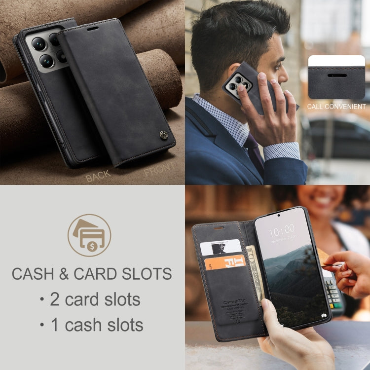 For Xiaomi 14T Pro CaseMe 013 Multifunctional Horizontal Flip Leather Phone Case(Black) - 14T Pro Cases by CaseMe | Online Shopping South Africa | PMC Jewellery | Buy Now Pay Later Mobicred