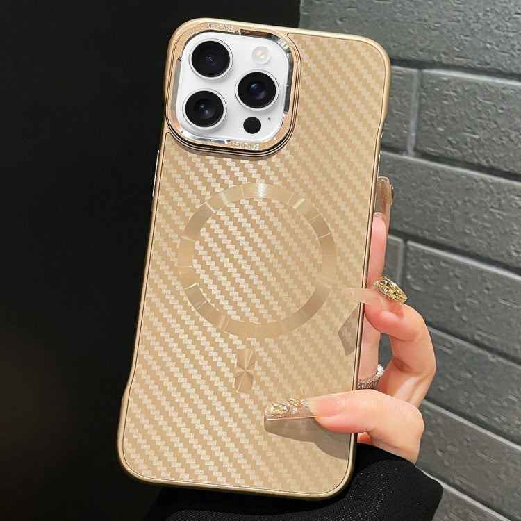For iPhone 13 Pro Max AG Carbon Fiber Frameless MagSafe Phone Case(Gold) - free shipping - PMc TechLife - Order now!