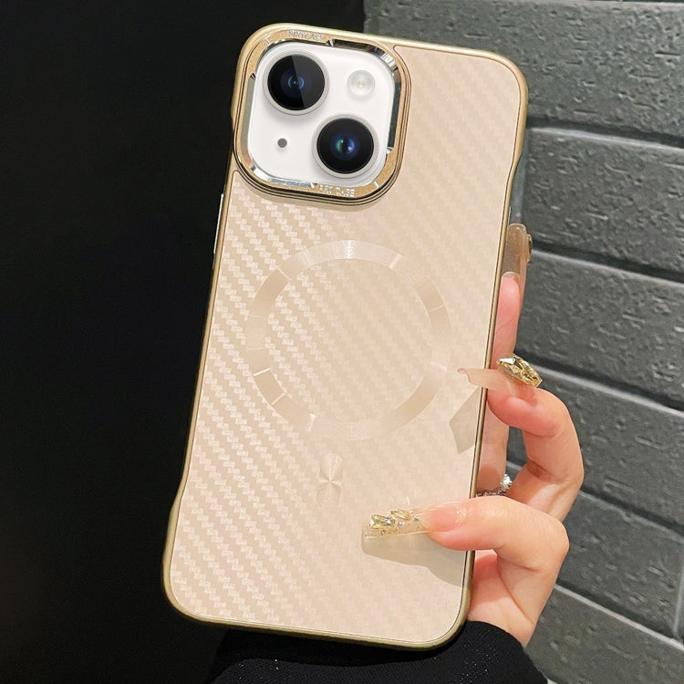 For iPhone 14 AG Carbon Fiber Frameless MagSafe Phone Case(Pink) - iPhone 14 Cases by PMc TechLife | Online Shopping South Africa | PMc TechLife | Buy Now Pay Later Mobicred