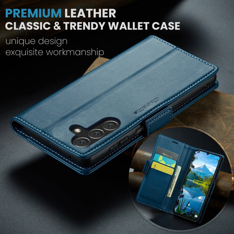 For Samsung Galaxy A16 5G CaseMe 023 Butterfly Buckle Litchi Texture RFID Anti-theft Leather Phone Case(Blue) - Galaxy Phone Cases by CaseMe | Online Shopping South Africa | PMC Jewellery | Buy Now Pay Later Mobicred