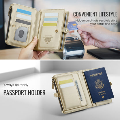 CaseMe-Me60 Multi-functional Anti-theft Swipe Passport Wallet(Gold) -  by CaseMe | Online Shopping South Africa | PMC Jewellery | Buy Now Pay Later Mobicred