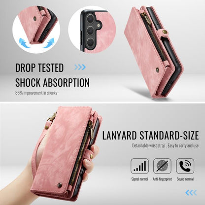 For Samsung Galaxy S25 5G CaseMe 008 Detachable Multifunctional Leather Phone Case(Pink) - Galaxy S25 5G Cases by CaseMe | Online Shopping South Africa | PMC Jewellery | Buy Now Pay Later Mobicred