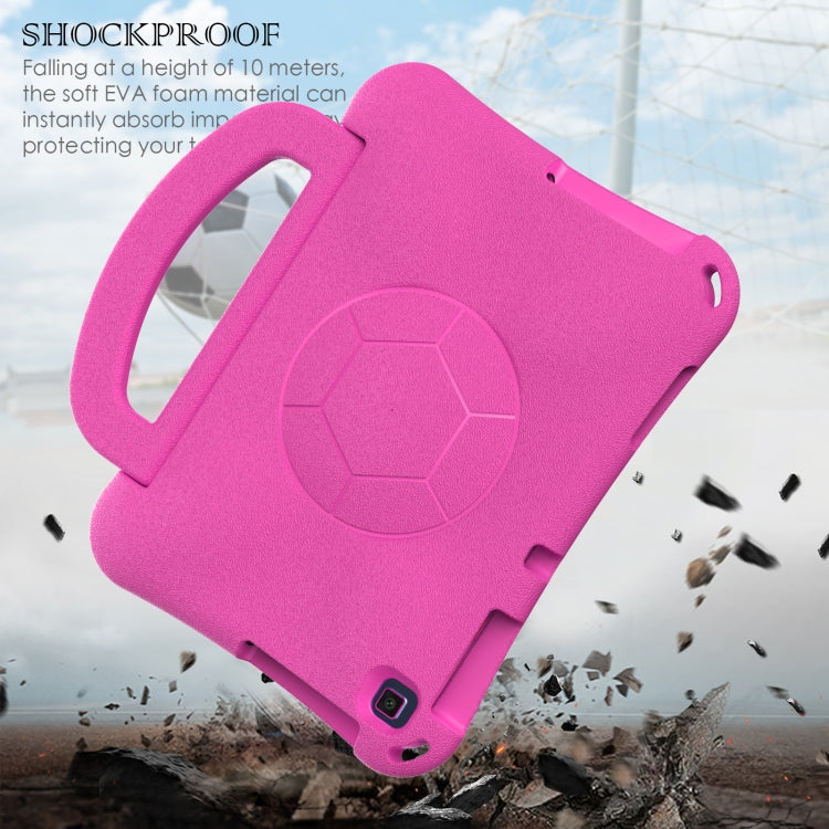 For Huawei MatePad SE 10.1 2022 Handle Football Shaped EVA Shockproof Tablet Case(Rose Red) - Huawei by PMC TechLife | Online Shopping South Africa | PMC TechLife | Buy Now Pay Later Mobicred