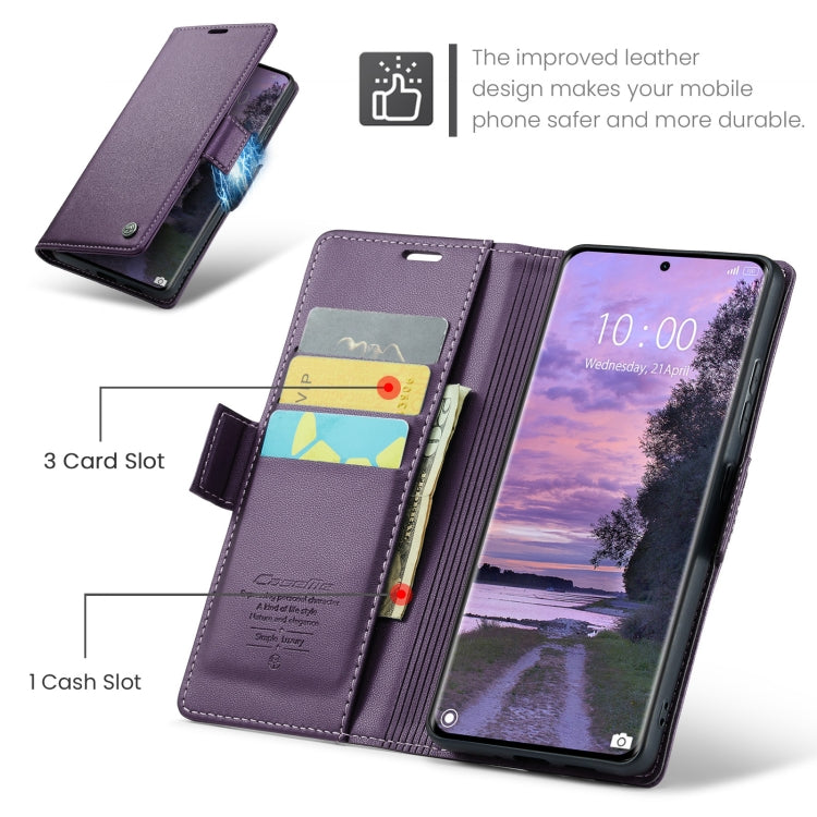 For Redmi Note 14 Pro 5G CaseMe 023 Butterfly Buckle Litchi Texture RFID Anti-theft Leather Phone Case(Purple) - Note 14 Pro Cases by CaseMe | Online Shopping South Africa | PMC Jewellery | Buy Now Pay Later Mobicred