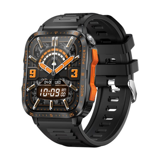 KT79 1.96 inch Color Screen Smart Watch, Support Bluetooth Call / Health Monitoring(Black Orange) - Smart Watches by PMC Jewellery | Online Shopping South Africa | PMC Jewellery | Buy Now Pay Later Mobicred