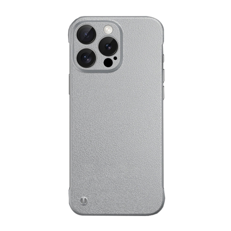 For iPhone 12 Pro Max Frameless Litchi Texture PC Phone Case(Titanium Silver) - iPhone 12 Pro Max Cases by PMc TechLife | Online Shopping South Africa | PMc TechLife | Buy Now Pay Later Mobicred
