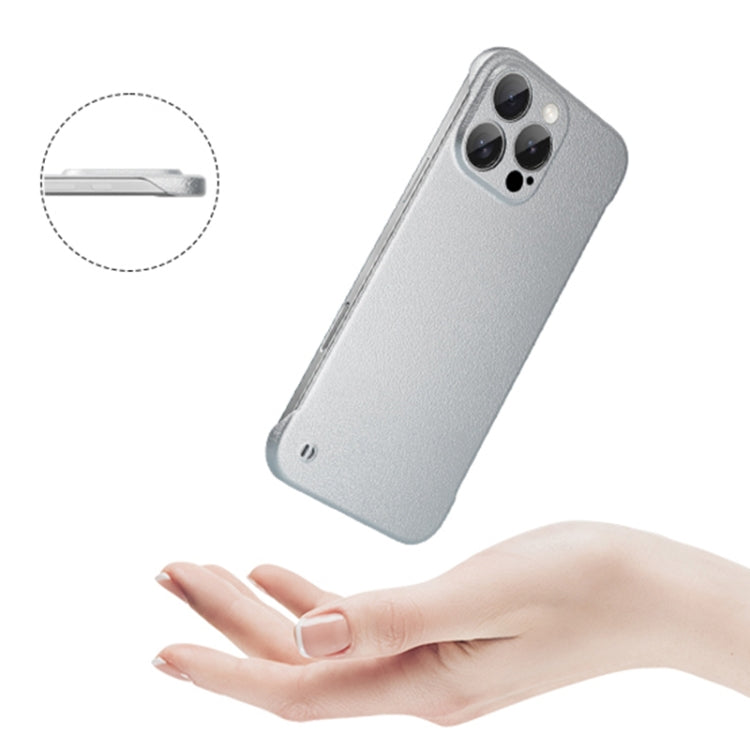 For iPhone 16 Pro Frameless Litchi Texture PC Phone Case(Light Yellow) - iPhone 16 Pro Cases by PMc TechLife | Online Shopping South Africa | PMc TechLife | Buy Now Pay Later Mobicred