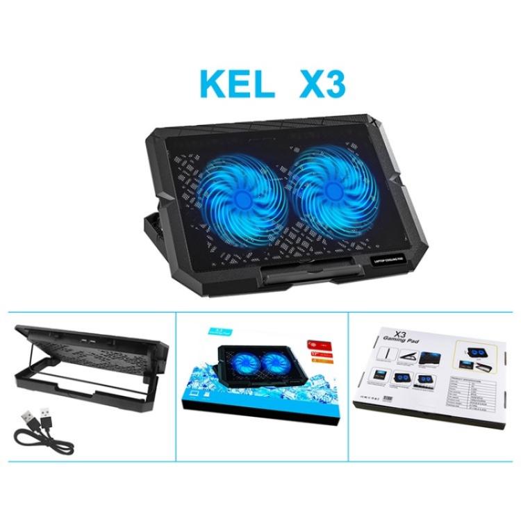 X3 Dual 14cm Fans 7-speed USB Powered Height Adjustable Laptop Cooling Pad - free shipping - PMC TechLife - Order now!
