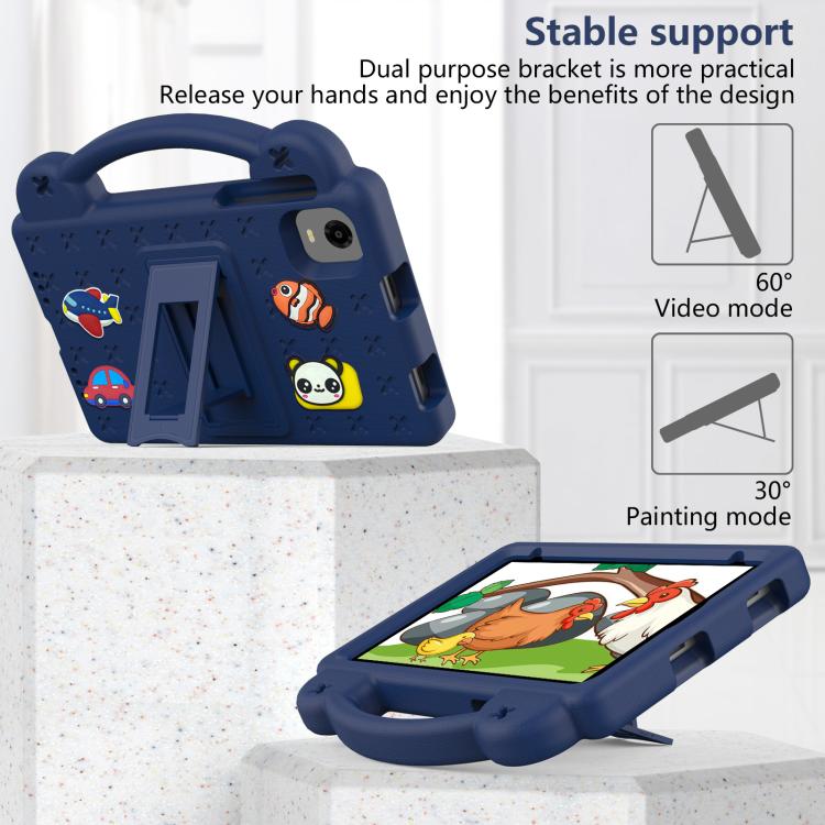 For Alldocube iPlay 60 Mini Pro Handle Kickstand Children EVA Shockproof Tablet Case(Navy Blue) - CUBE by PMC TechLife | Online Shopping South Africa | PMC TechLife | Buy Now Pay Later Mobicred
