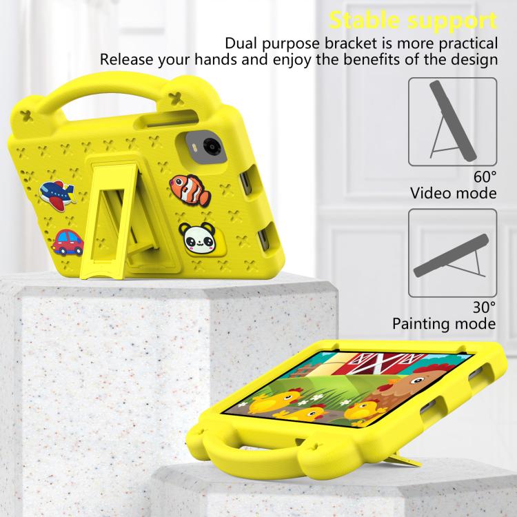 For Alldocube iPlay Mini 2 2024 Handle Kickstand Children EVA Shockproof Tablet Case(Yellow) - CUBE by PMC TechLife | Online Shopping South Africa | PMC TechLife | Buy Now Pay Later Mobicred