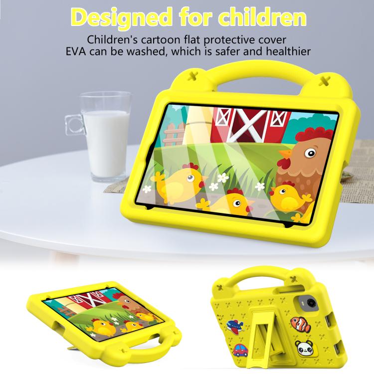 For Alldocube iPlay 50 Mini Pro 2023 8.4 Handle Kickstand Children EVA Shockproof Tablet Case(Yellow) - CUBE by PMC TechLife | Online Shopping South Africa | PMC TechLife | Buy Now Pay Later Mobicred